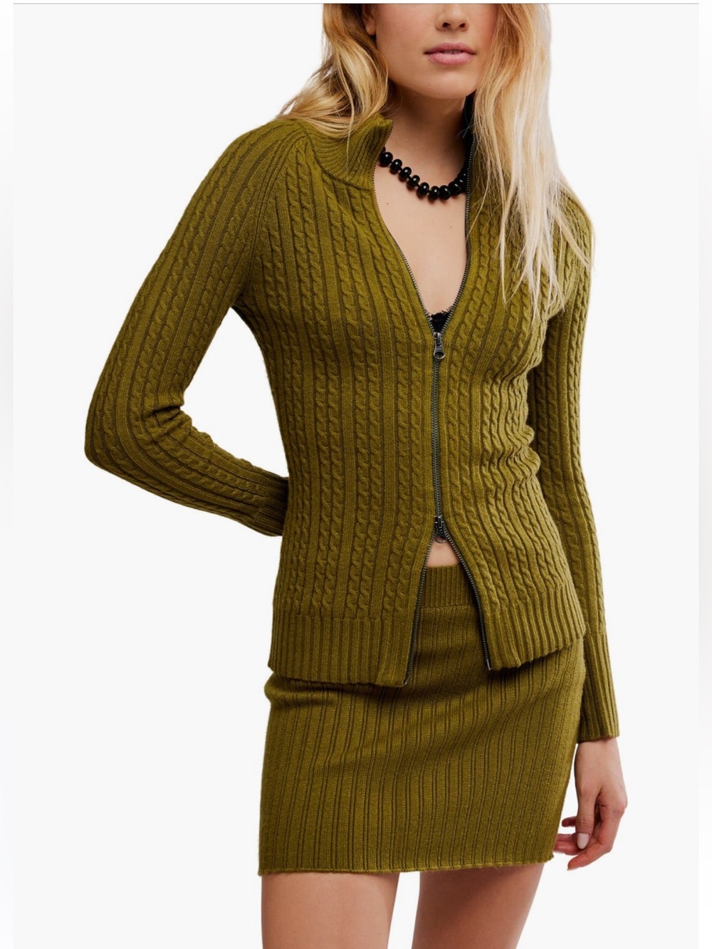 FREE PEOPLE ELIZA SWEATER SKIRT SET SIZES L -XL MSRP $168.00 NWT